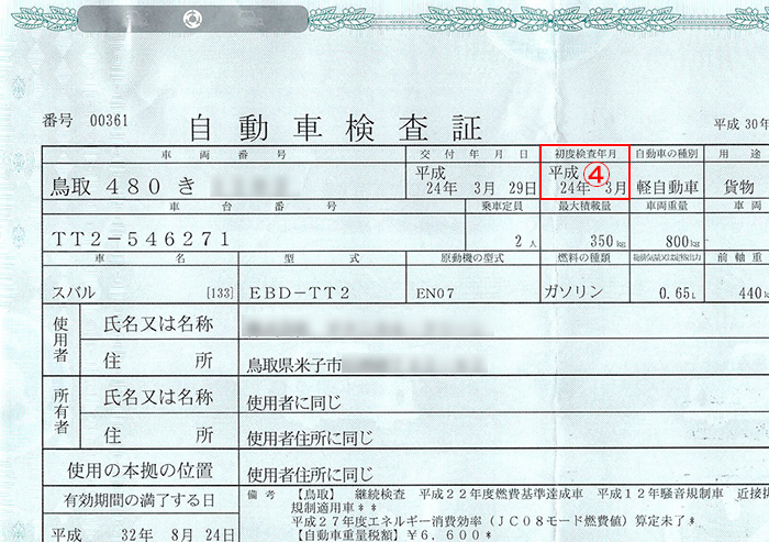軽自動車検証