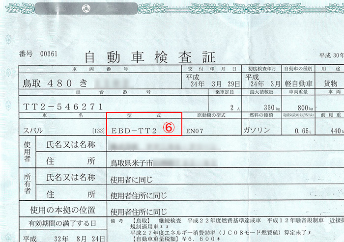軽自動車検証