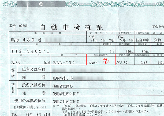 軽自動車検証