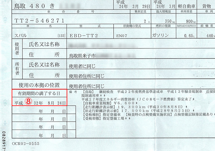 軽自動車検証