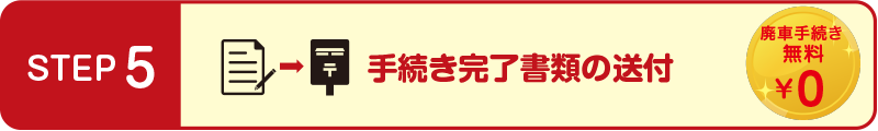 手続き完了書類の送付